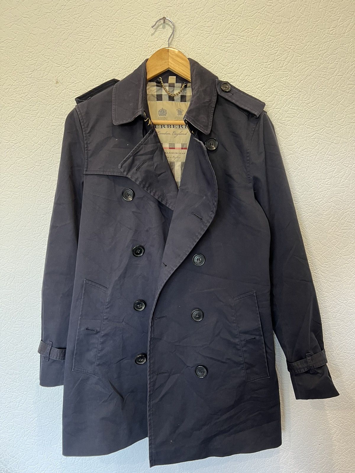 Burberry Burberry Trench Coat Blue Sandringham Mens Jacket Size US S / EU 44-46 / 1 - 1 Thumbnail
