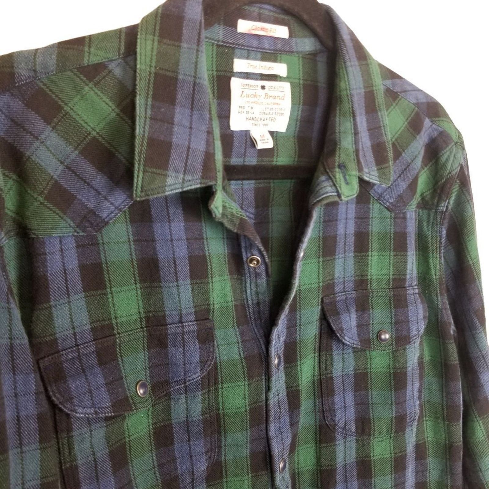 Lucky Brand Lucky Brand Men Western Flannel Shirt Tartan Plaid M Classic Size US M / EU 48-50 / 2 - 5 Thumbnail
