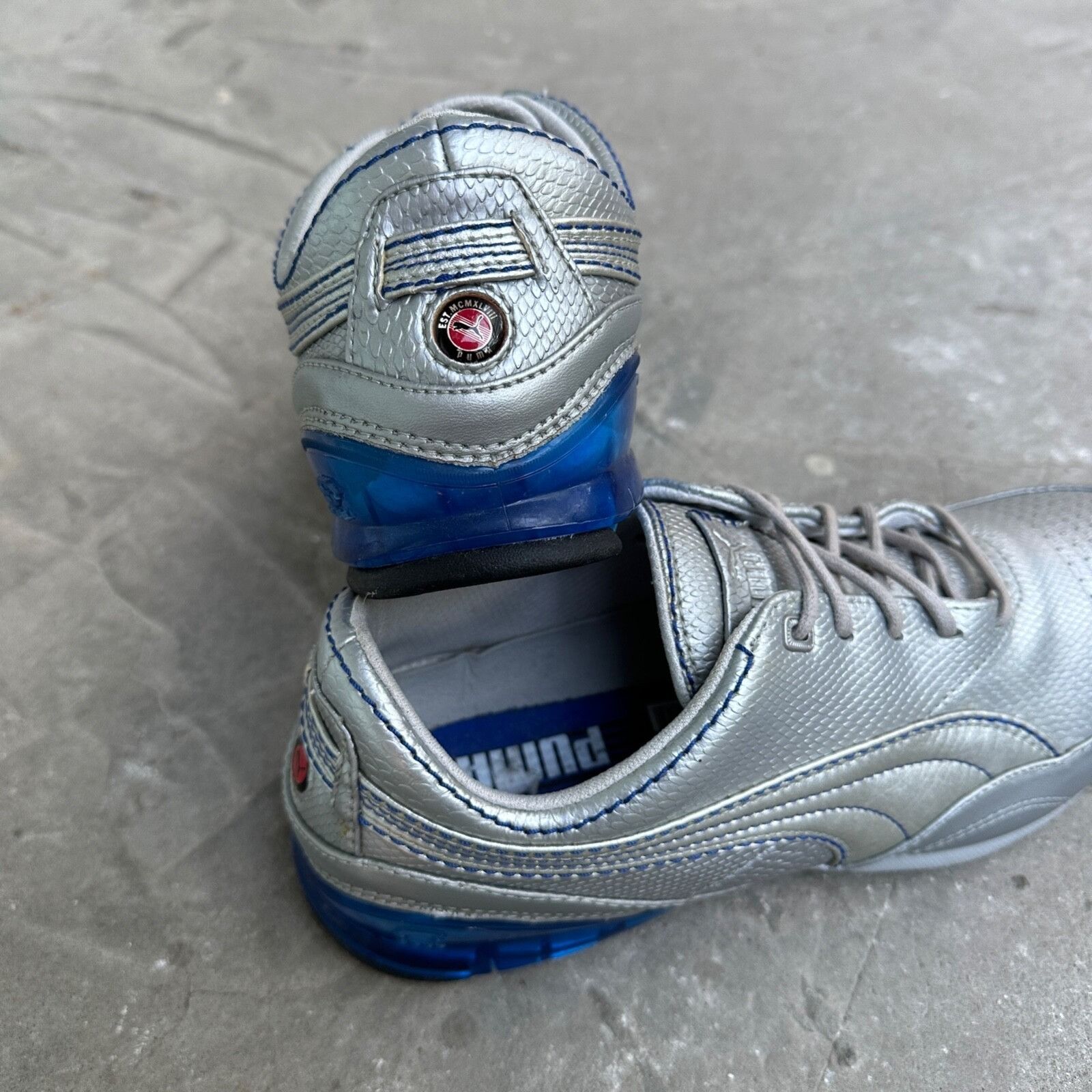 Puma Puma Cell Meio Vintage Rare Silver Sneakers 9008AC Size US 7.5 / EU 40-41 - 4 Thumbnail