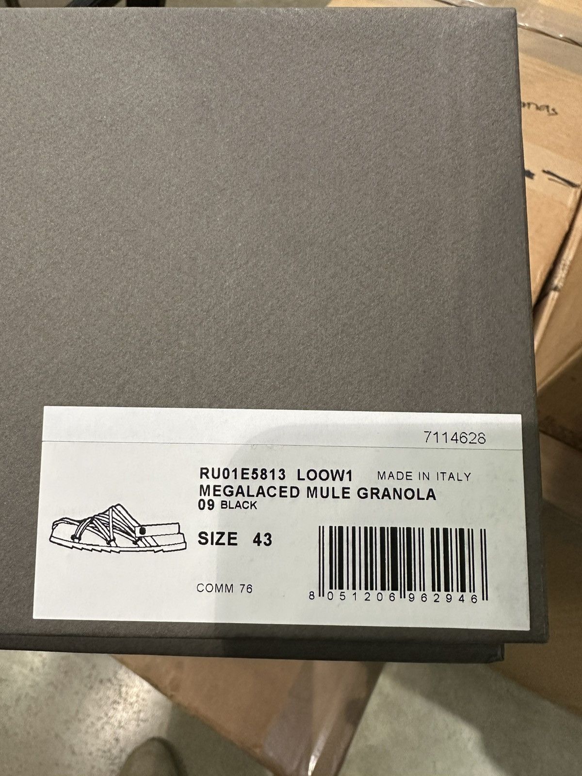 Rick Owens RICK OWENS - Megalaced Mule Granola Black Size US 10 / EU 43 - 8 Thumbnail