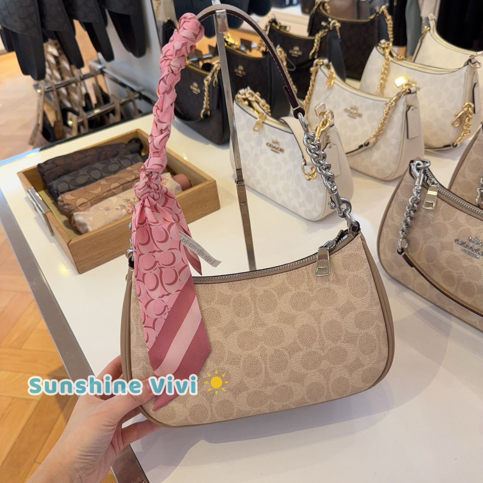 Coach NWT bundle Coach Teri Shoulder Bag cv933 & CCN71 Silk Scarf Size ONE SIZE - 1 Thumbnail