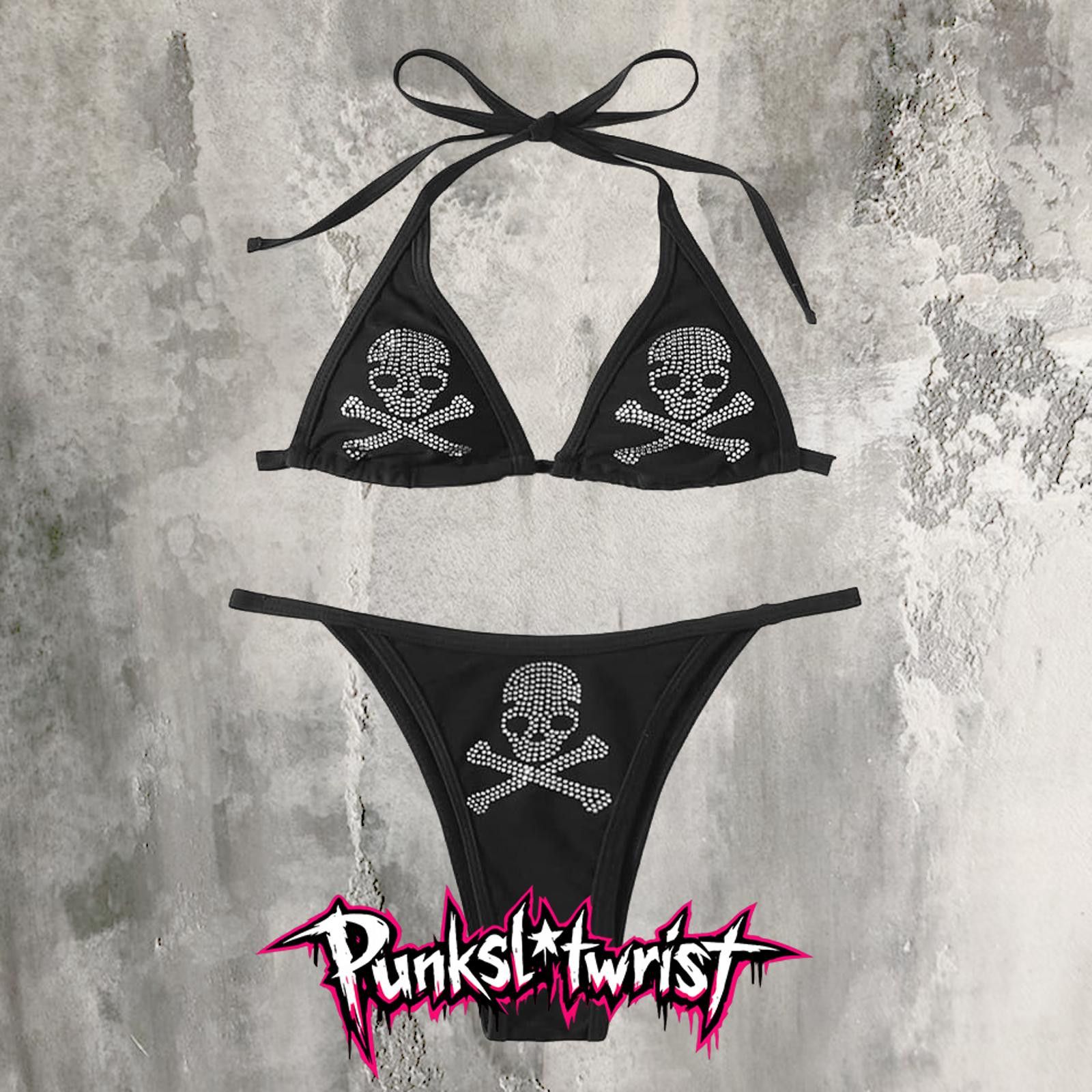 Vintage skull bikini set Size ONE SIZE - 1 Thumbnail
