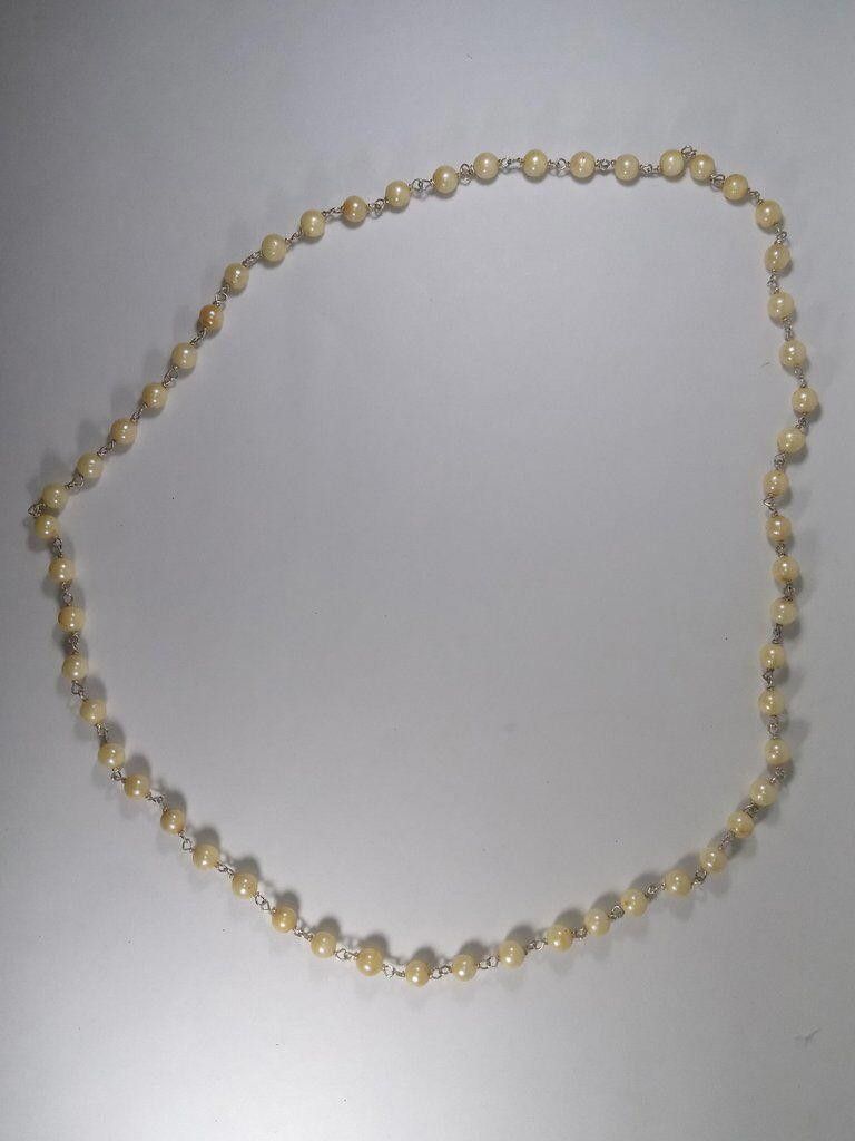 Designer Alberto Juan Mexican Handmade Sterling Silver Pearl Necklace Size ONE SIZE - 3 Thumbnail