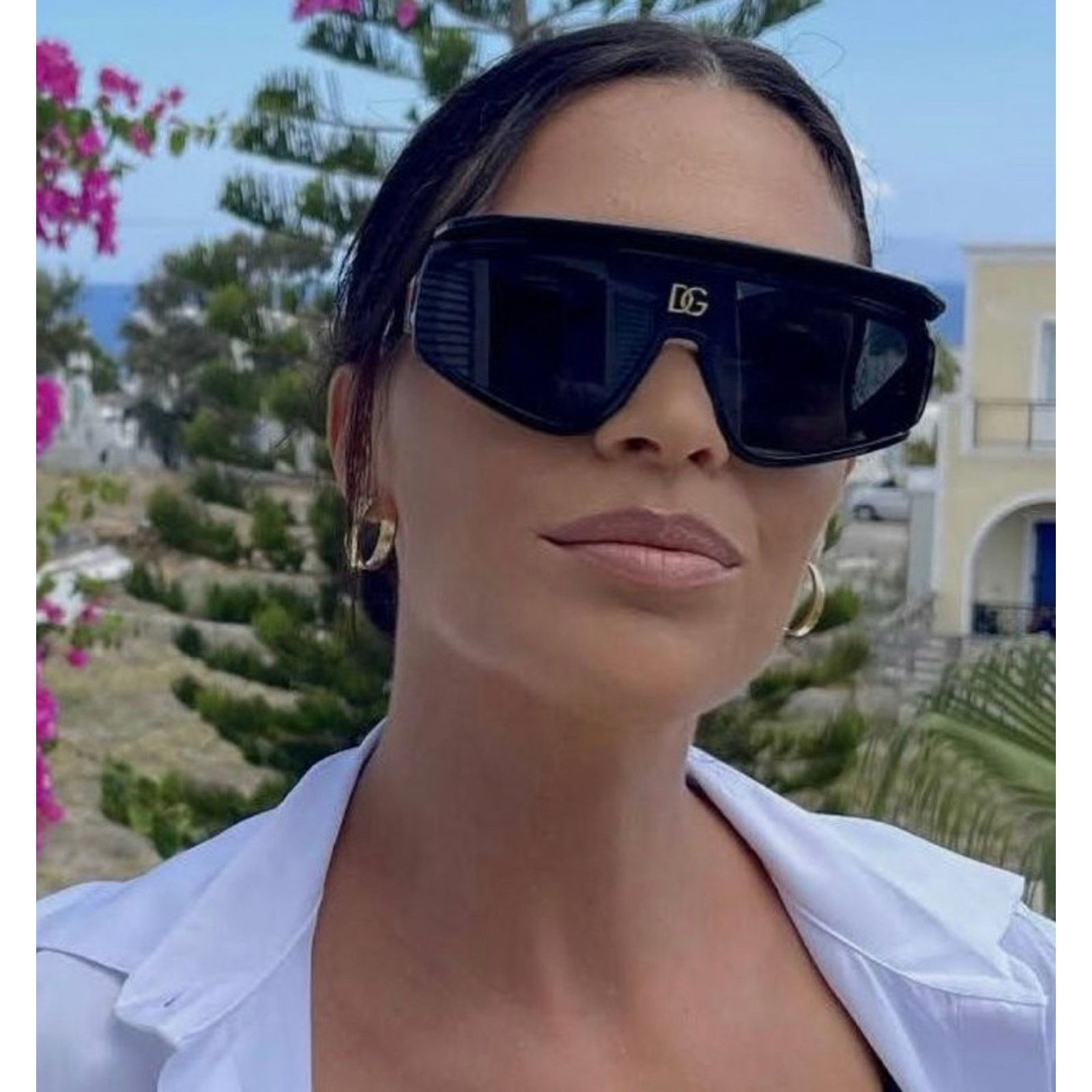 Dolce & Gabbana NEW Dolce & Gabbana DG6177 Black Logo Visor Sunglasses Size ONE SIZE - 2 Thumbnail