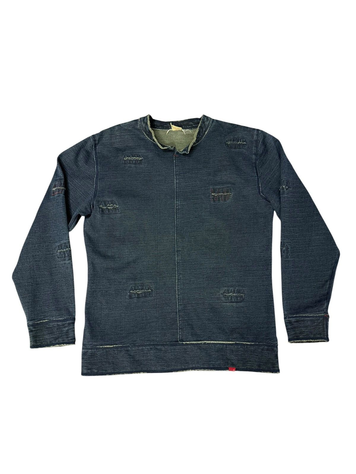 Japanese Brand Indigo Blue Eternal Denim Like Boro Sweater visvim 7🟩3 Size US M / EU 48-50 / 2 - 1 Thumbnail