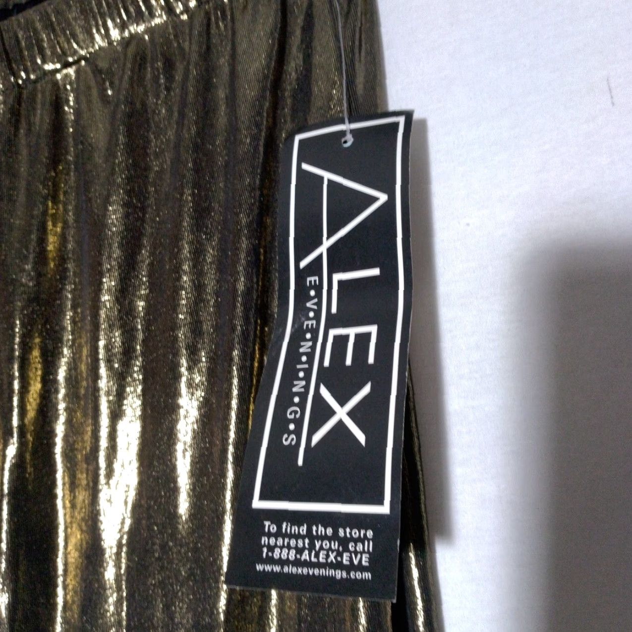 Alex Evenings VINTAGE Alex Evenings Wide-Leg Pants Dress Pants Women 1X Black Gold Metallic Elastic Waist Party Wedding Formal Holiday 90s Mens? Size 40" / US 18 - 4 Thumbnail