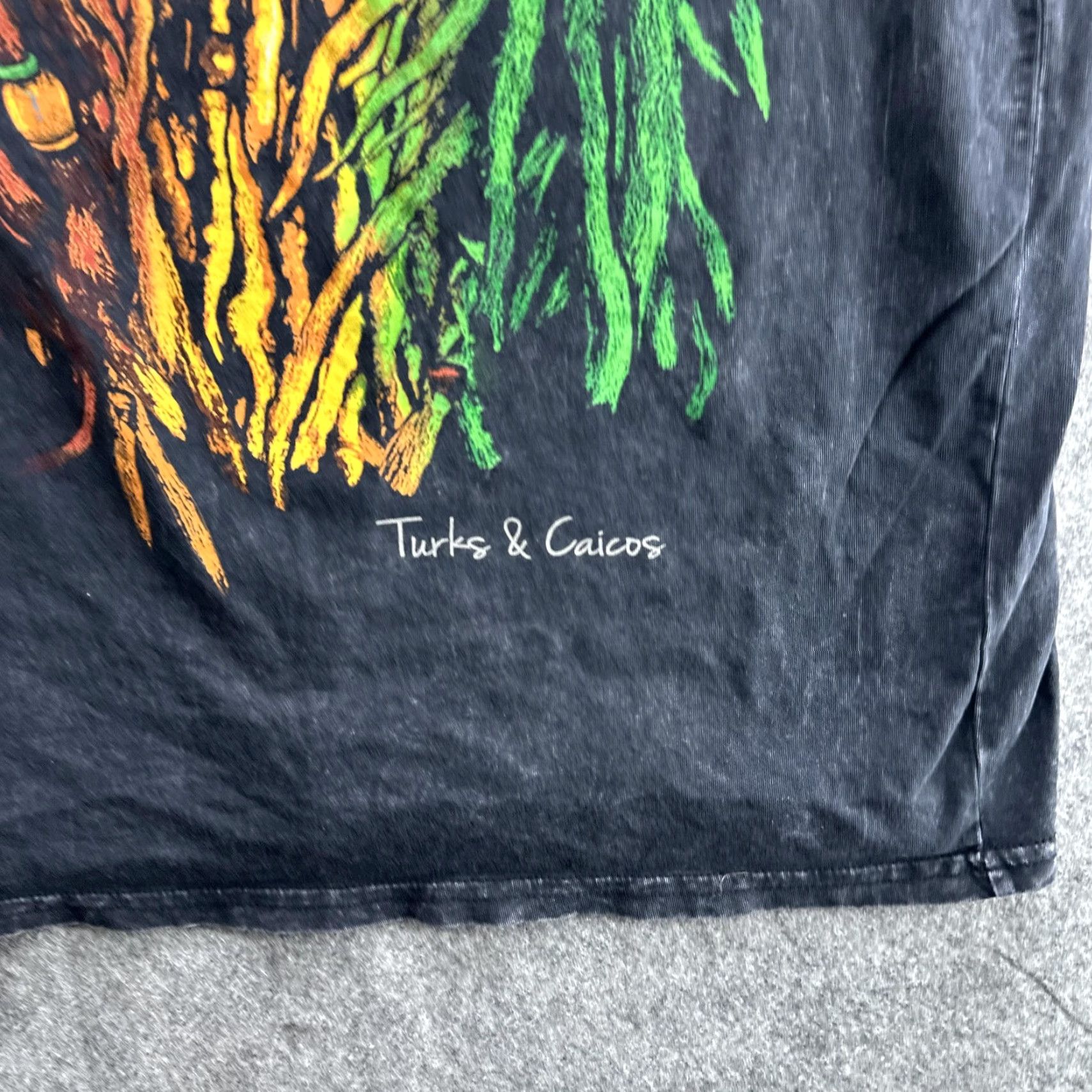 CO VINTAGE Turks & Caicos Lion Shirt Mens Medium Black Rasta Reggae Graphic Tee Duck Co Size US M / EU 48-50 / 2 - 4 Thumbnail