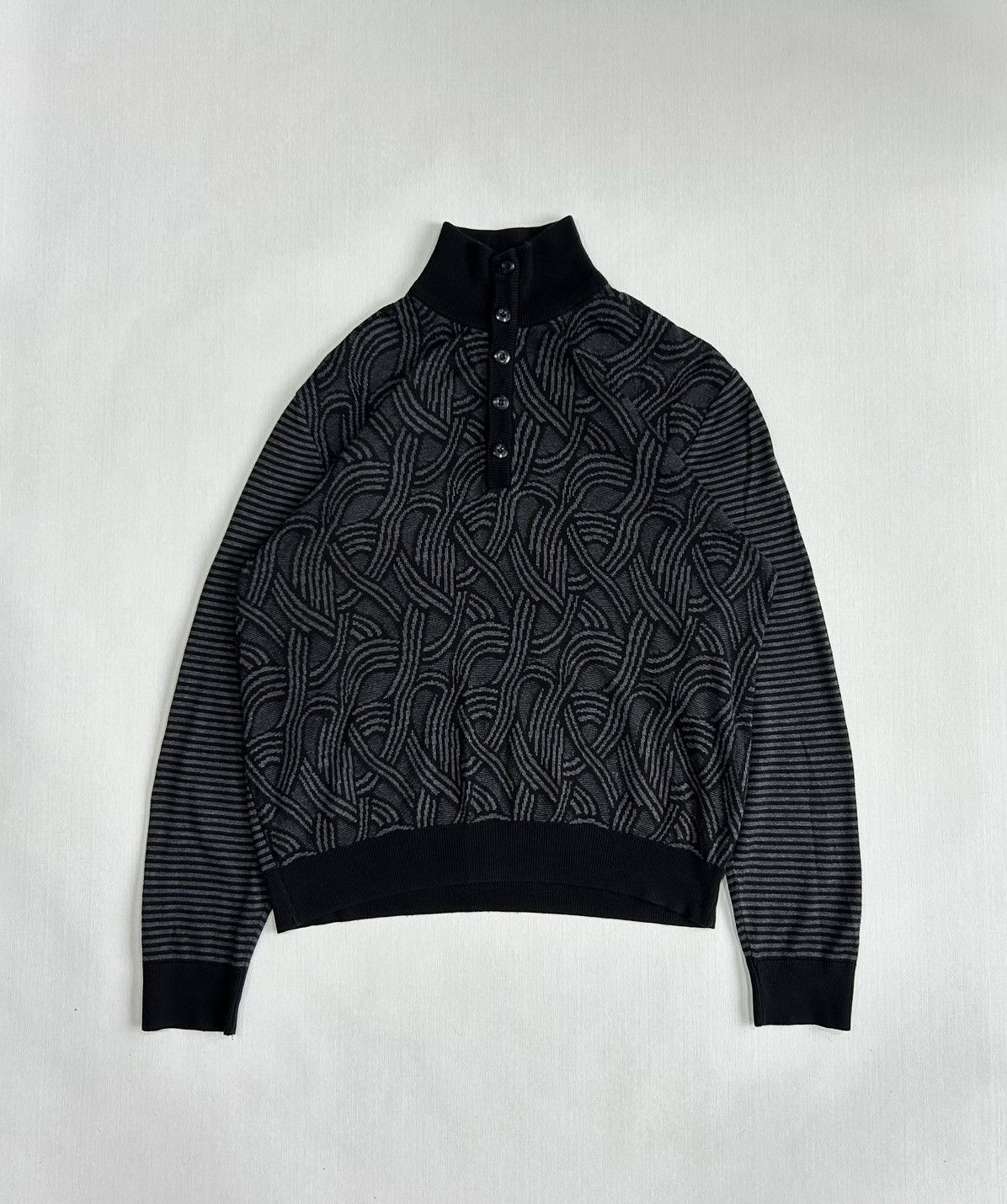 Designer × Vintage Archival Japanese Brand Chain Pattern 1/3 Sweatshirt Size US L / EU 52-54 / 3 - 1 Thumbnail