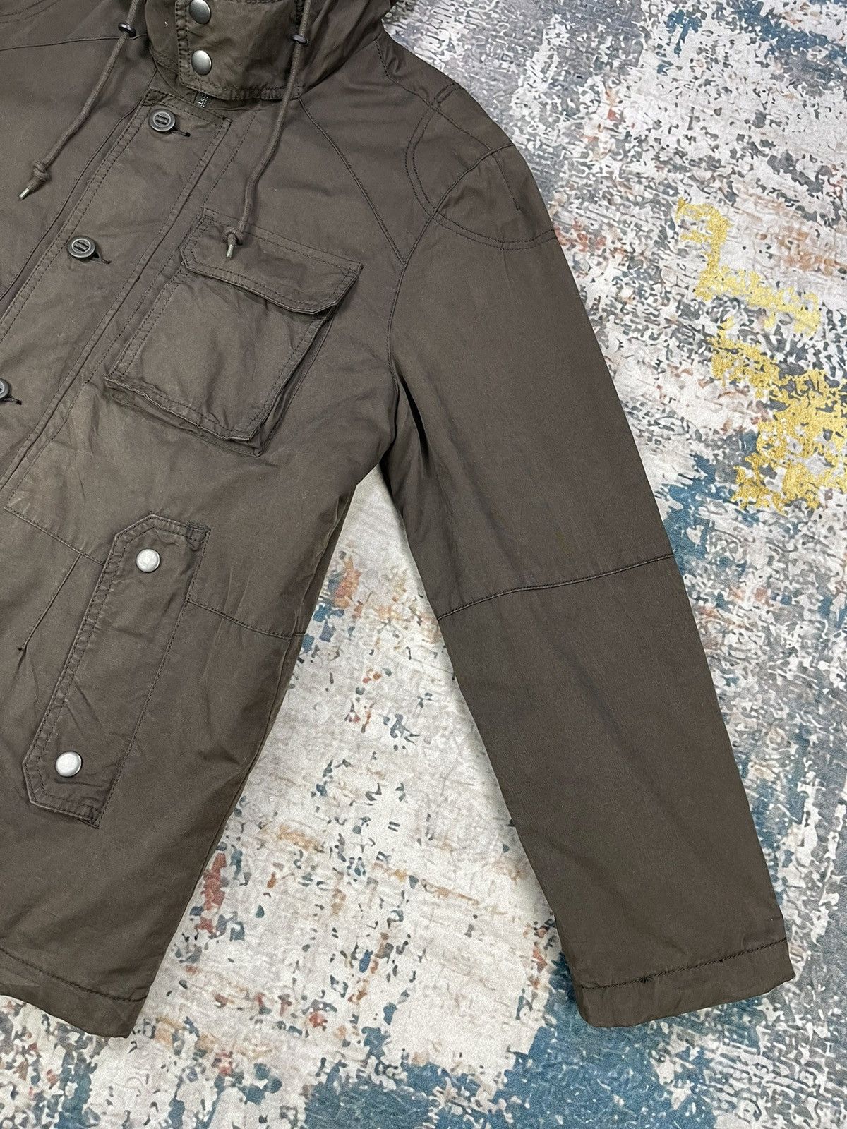 Gap GAP Padded Waxed Deck Coat Dark Olive Fall 13 Size US XL / EU 56 / 4 - 3 Thumbnail
