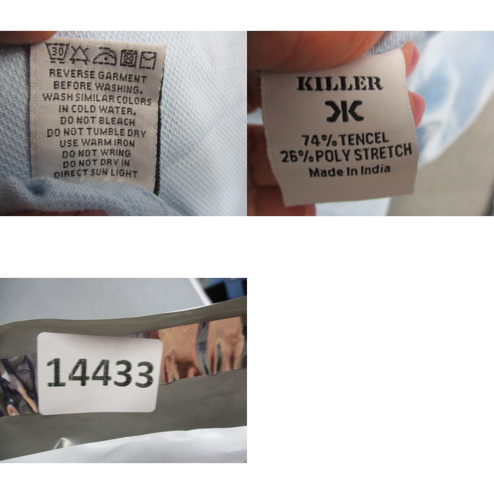 Vintage Killer Jeans Shirt Men XL Blue Button-Up Stretch Pocket Shirt Size US XL / EU 56 / 4 - 9 Thumbnail