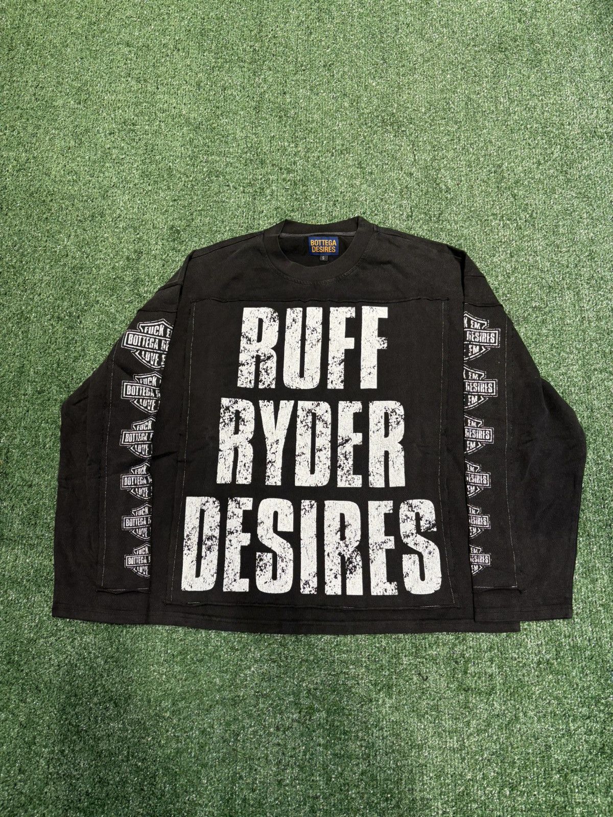 BOTTEGA DESIRES “RUFF RYDER” L/S - SIZE MEDIUM - (BLACK) Tops