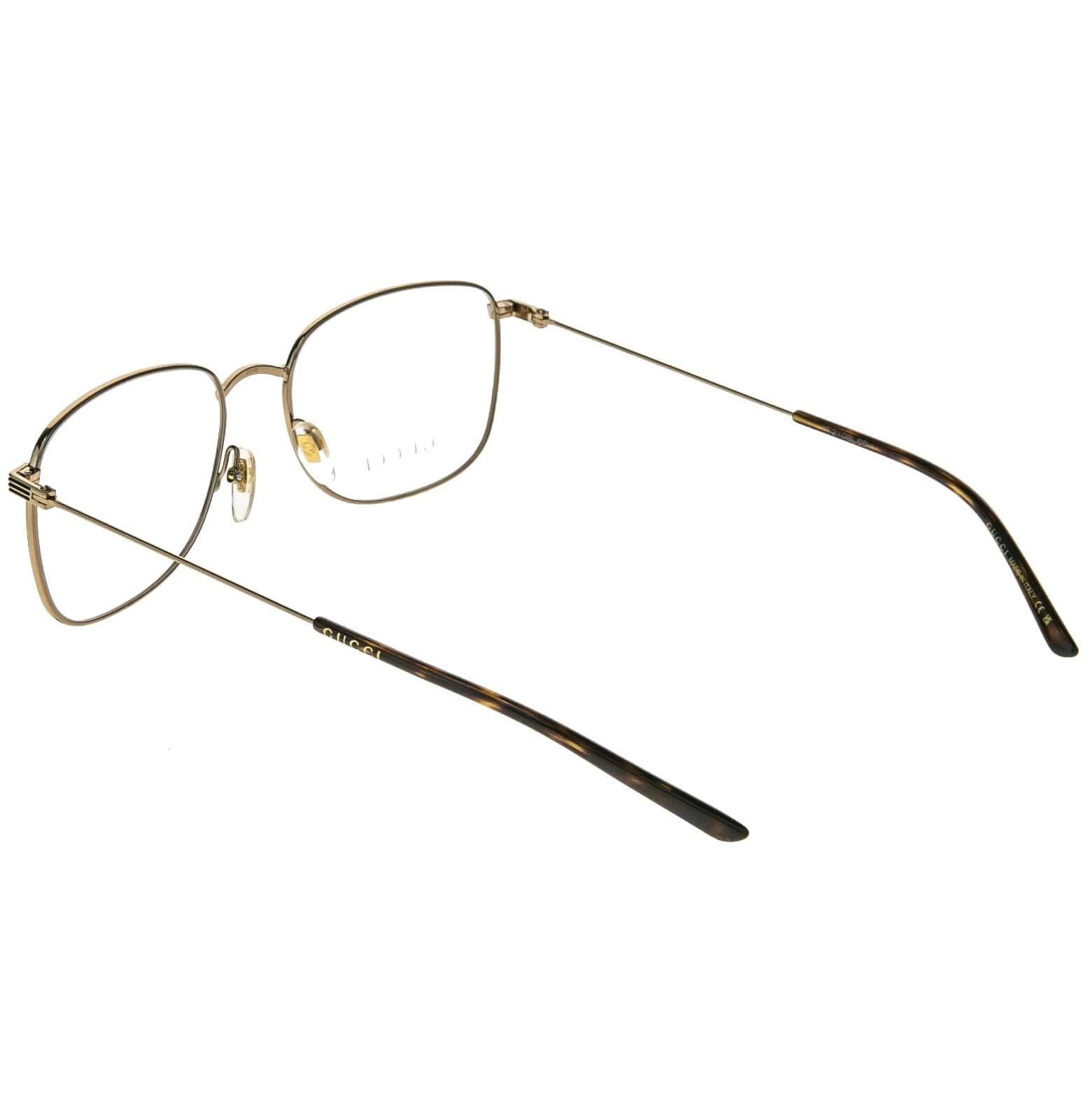 Gucci GUCCI GG1052O 1052 Gold Classic Stripe Logo Eyeglasses 004 Size ONE SIZE - 7 Thumbnail