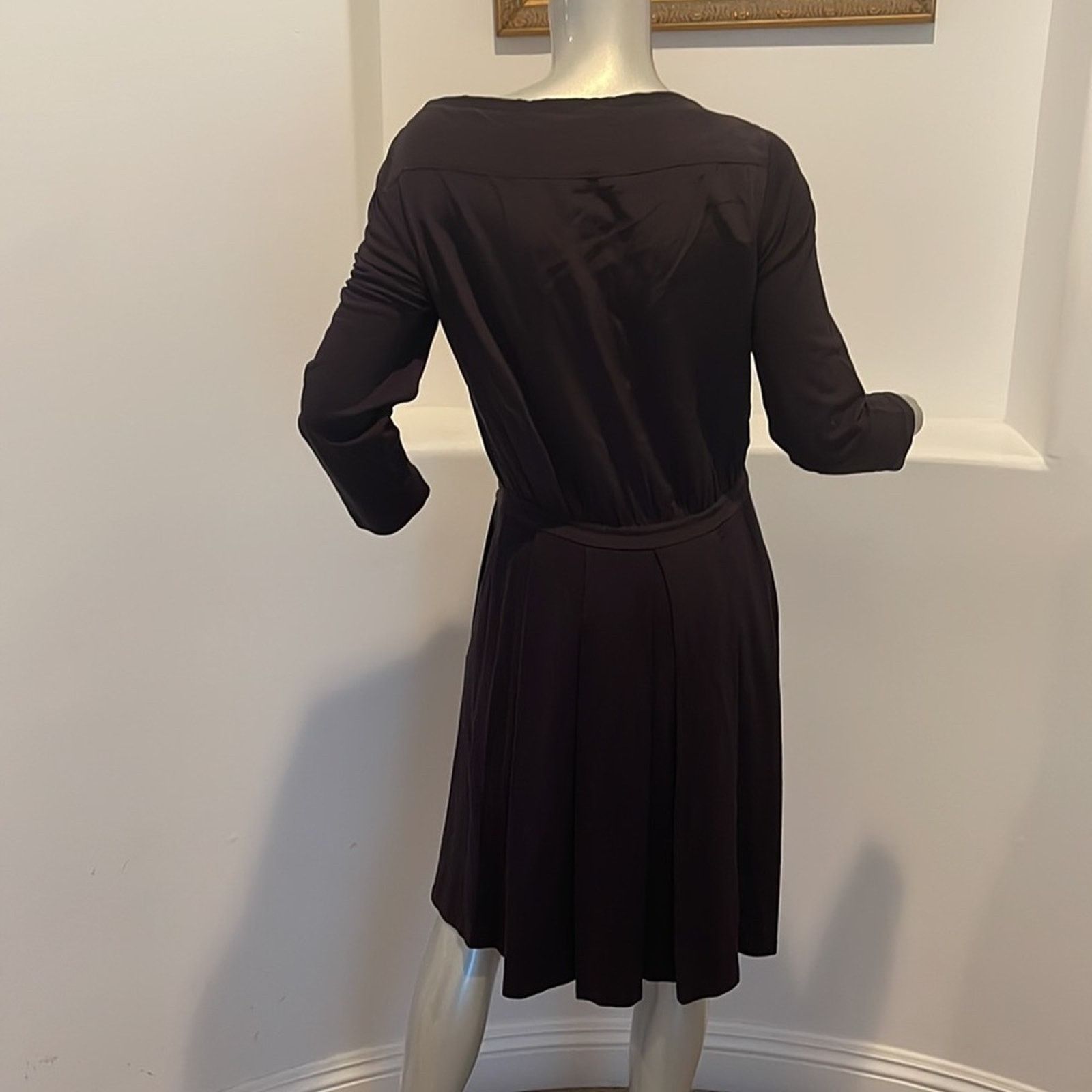 Lacoste Lacoste Pleated Black Shirt Dress Long Sleeve T38 US 6 Size M / US 6-8 / IT 42-44 - 4 Thumbnail