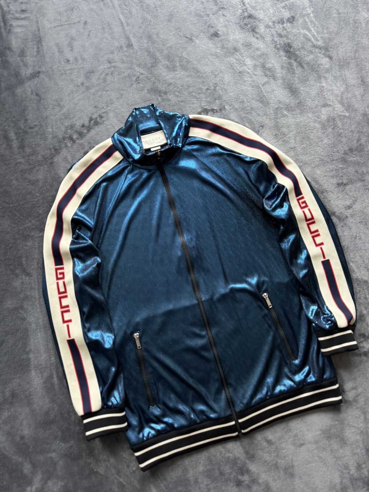 Gucci Gucci Logo Striped Track Jacket Size S / US 4 / IT 40 - 3 Thumbnail