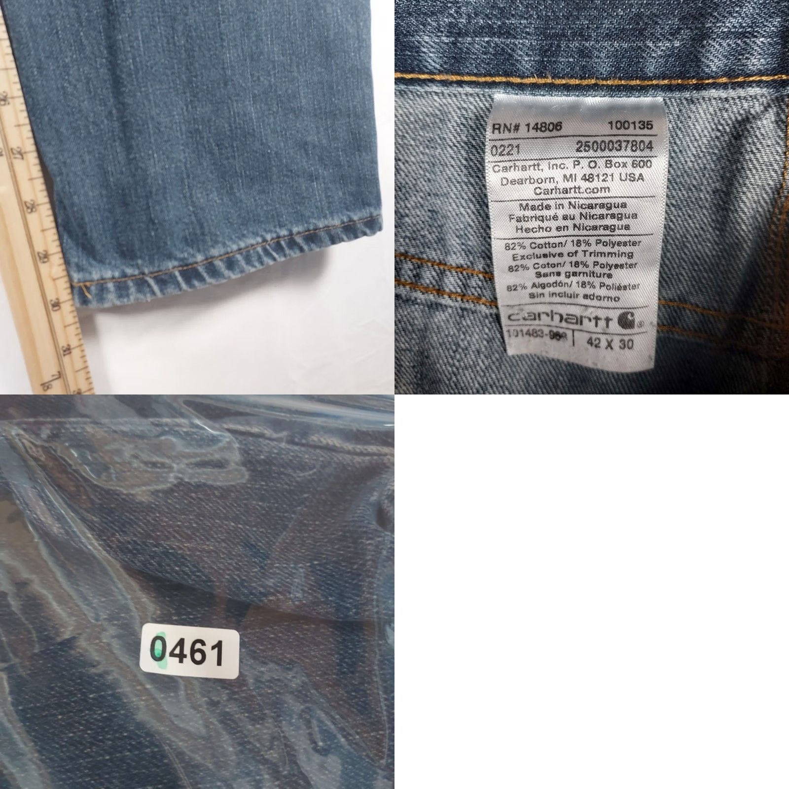 Carhartt VINTAGE? Carhartt Mens Relaxed Fit Jeans 42x30 Blue Denim Workwear Pants Straight 5-Pocket Logo Mens Size US 42 / EU 58 - 8 Thumbnail