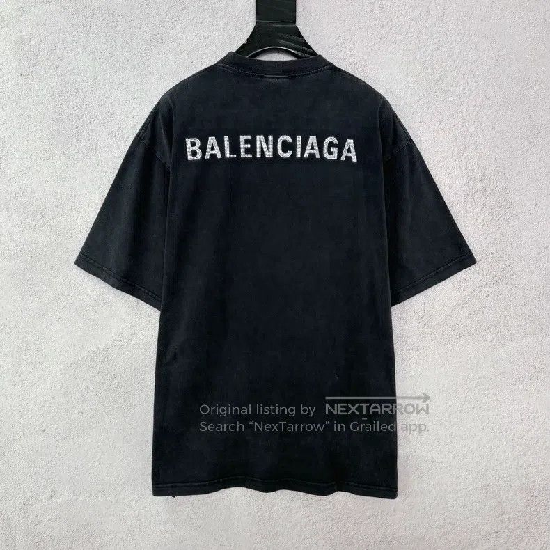 Balenciaga Balenciaga Washed Vintage Diamond T-Shirt Size US XS / EU 42 / 0 - 2 Thumbnail
