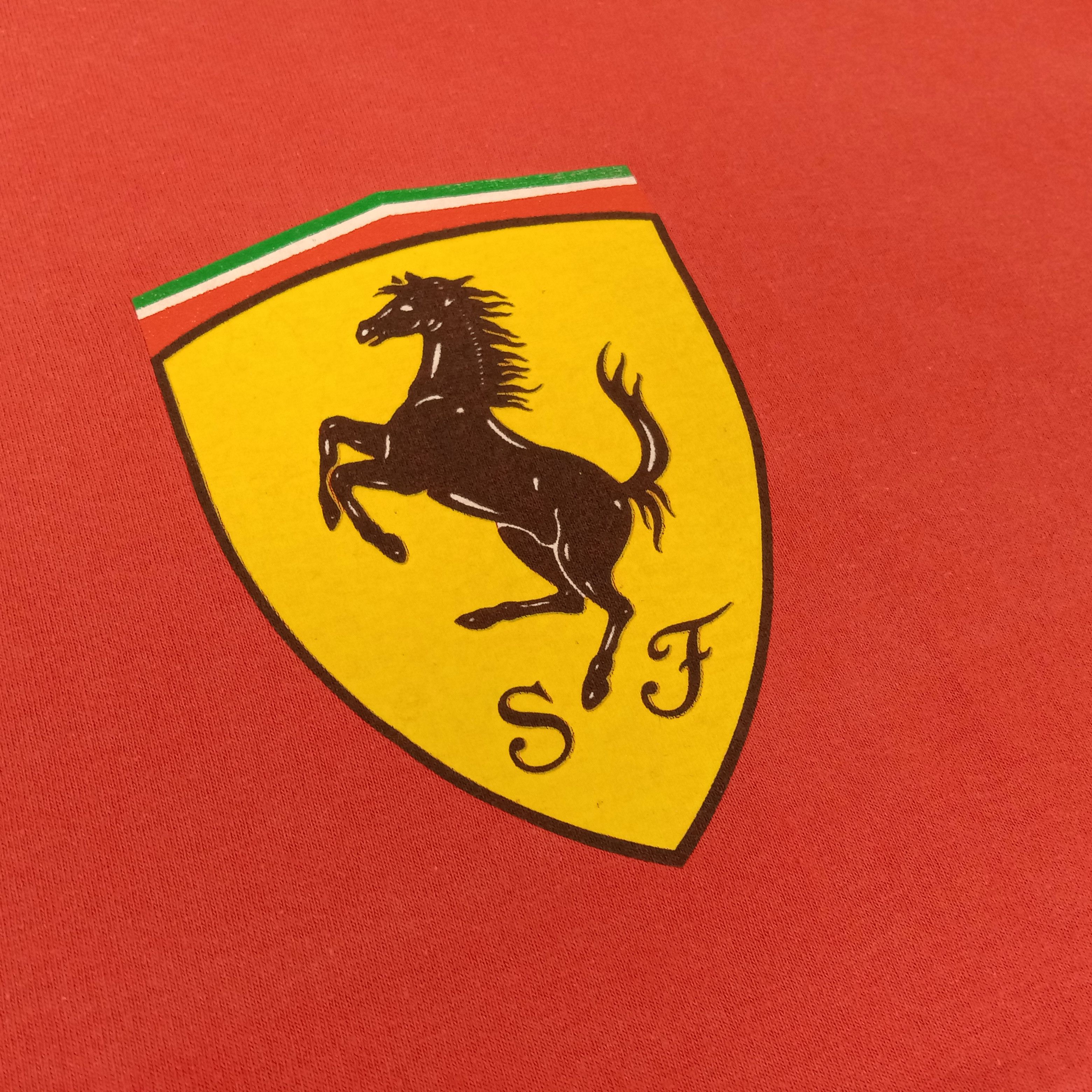 Ferrari × Vintage Ferrari Luxury Car Brand Center Logo Design Vintage Tshirt Size US XL / EU 56 / 4 - 2 Thumbnail