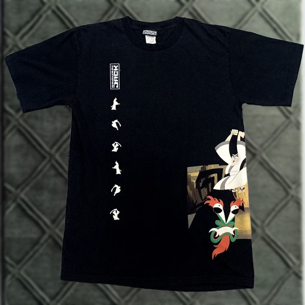 Vintage VINTAGE Samurai Jack Shirt Cartoon Network 2001 Dexter’s Laboratory Unisex Adults L Black Cotton Crew Neck Short Sleeve Size US L / EU 52-54 / 3 - 1 Thumbnail