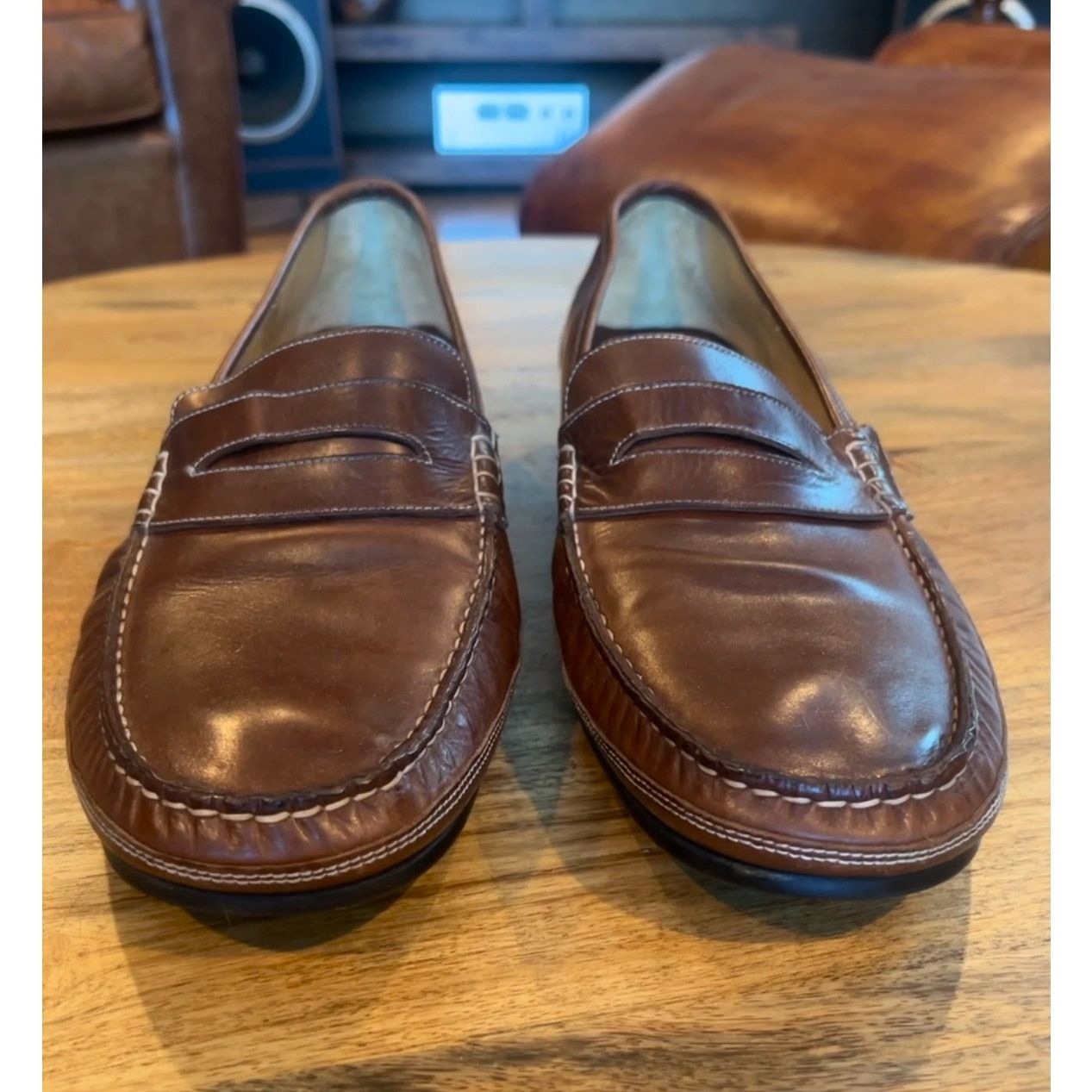 Cole Haan Cole Haan Leather Penny Loafer Shoes Brown Men's Size 13M Size US 13 / EU 46 - 2 Thumbnail