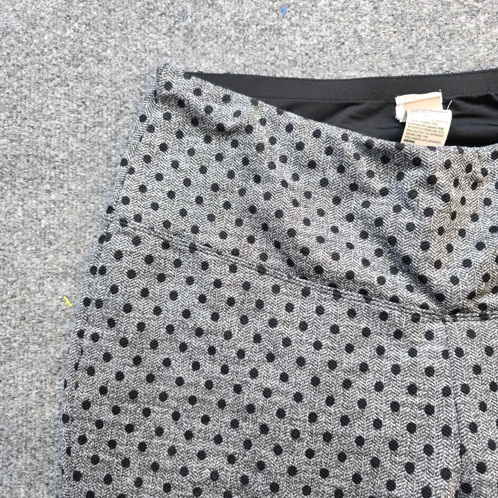 Vintage Chicos Pants Womens Size 14 Petite Gray Polka Dot Skinny Stretch Pull On Career Pants Mens Womens Girls Boys Size 36" / US 14 / IT 50 - 3 Thumbnail