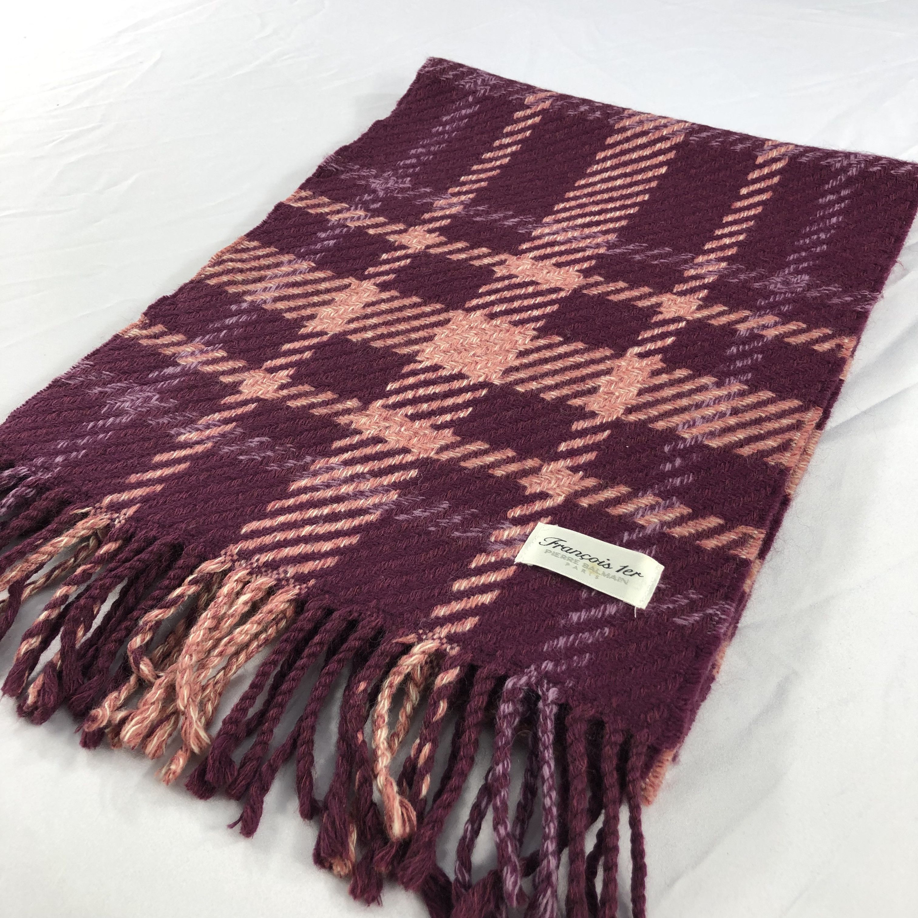 Pierre Balmain Francois 1er by Pierre Balmain Scarf Muffler Wool V917 Size ONE SIZE - 3 Thumbnail