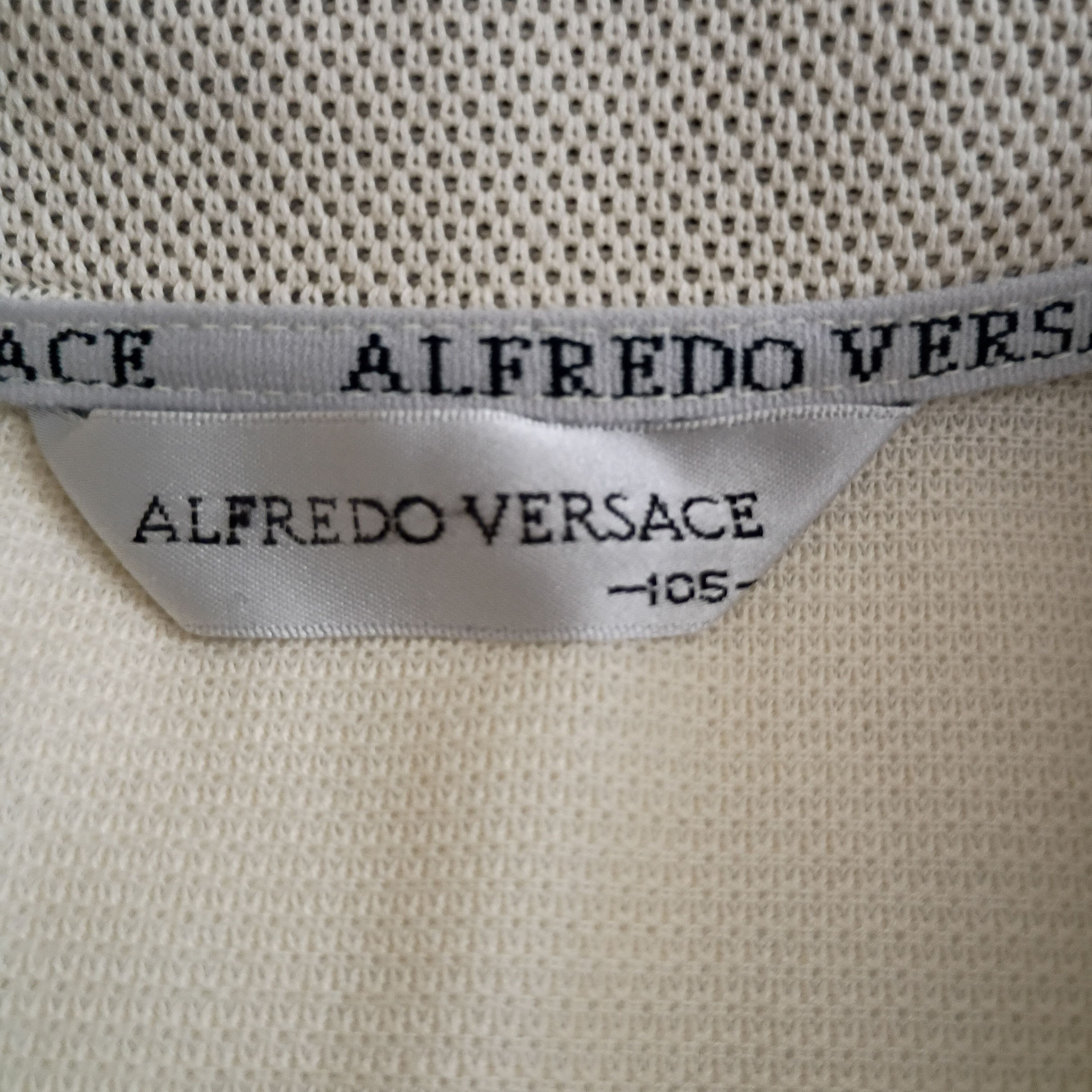 Other Adult Male Alfredo Versace Polo T-Shirt White USED Size US L / EU 52-54 / 3 - 5 Thumbnail