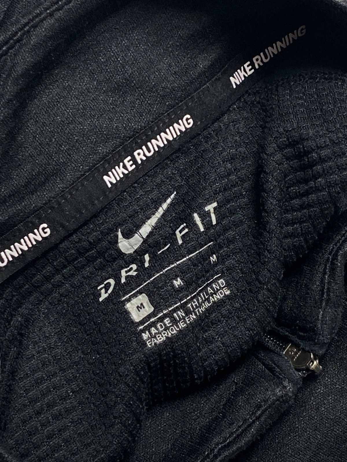 Nike 00s Vintage NIKE RUNNING 1/3 Zip Black Track Top Size US M / EU 48-50 / 2 - 5 Thumbnail