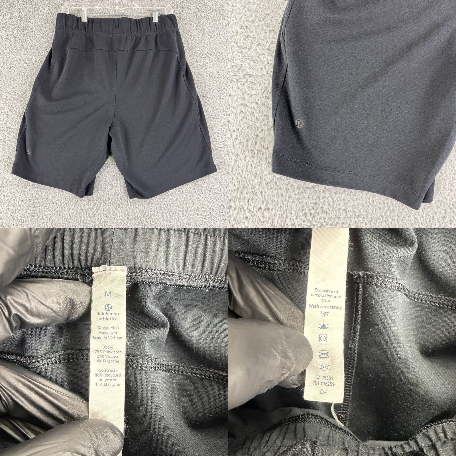 Lululemon Lululemon Soft Sweat Shorts Mens Medium Black Gym Athletic Pull On Size US 30 / EU 46 - 8 Thumbnail