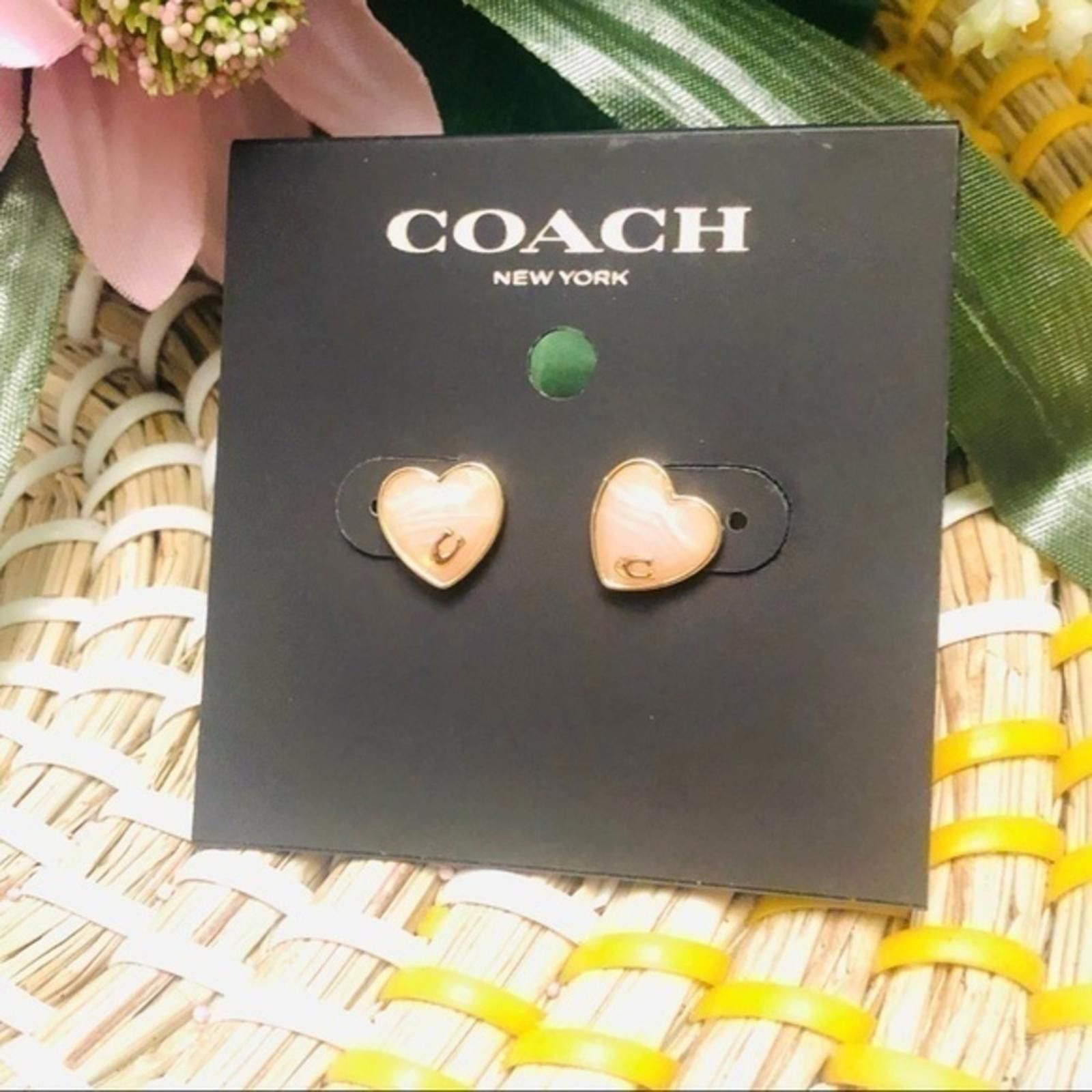 Coach Coach Heart Stud Earrings NWT Size ONE SIZE - 4 Thumbnail