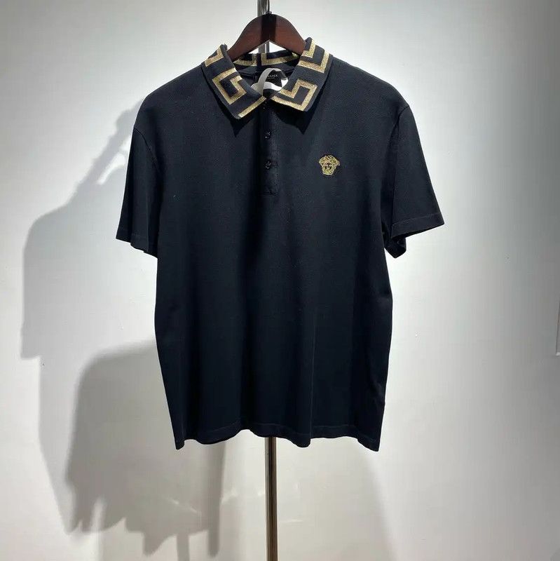 Versace Versace Black Men's Polo Shirt 0089 Size US L / EU 52-54 / 3 - 1 Thumbnail