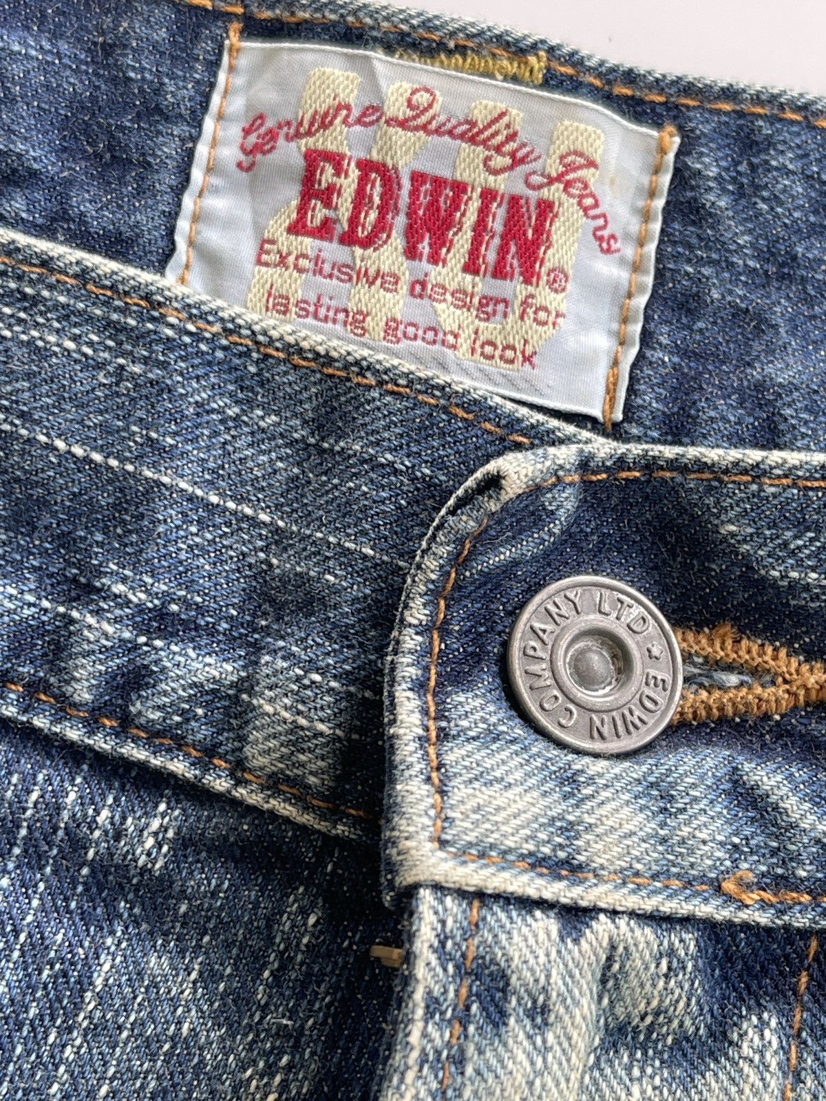 Vintage Vintage Edwin Distressed Rusty Denim Size US 34 / EU 50 - 10 Thumbnail