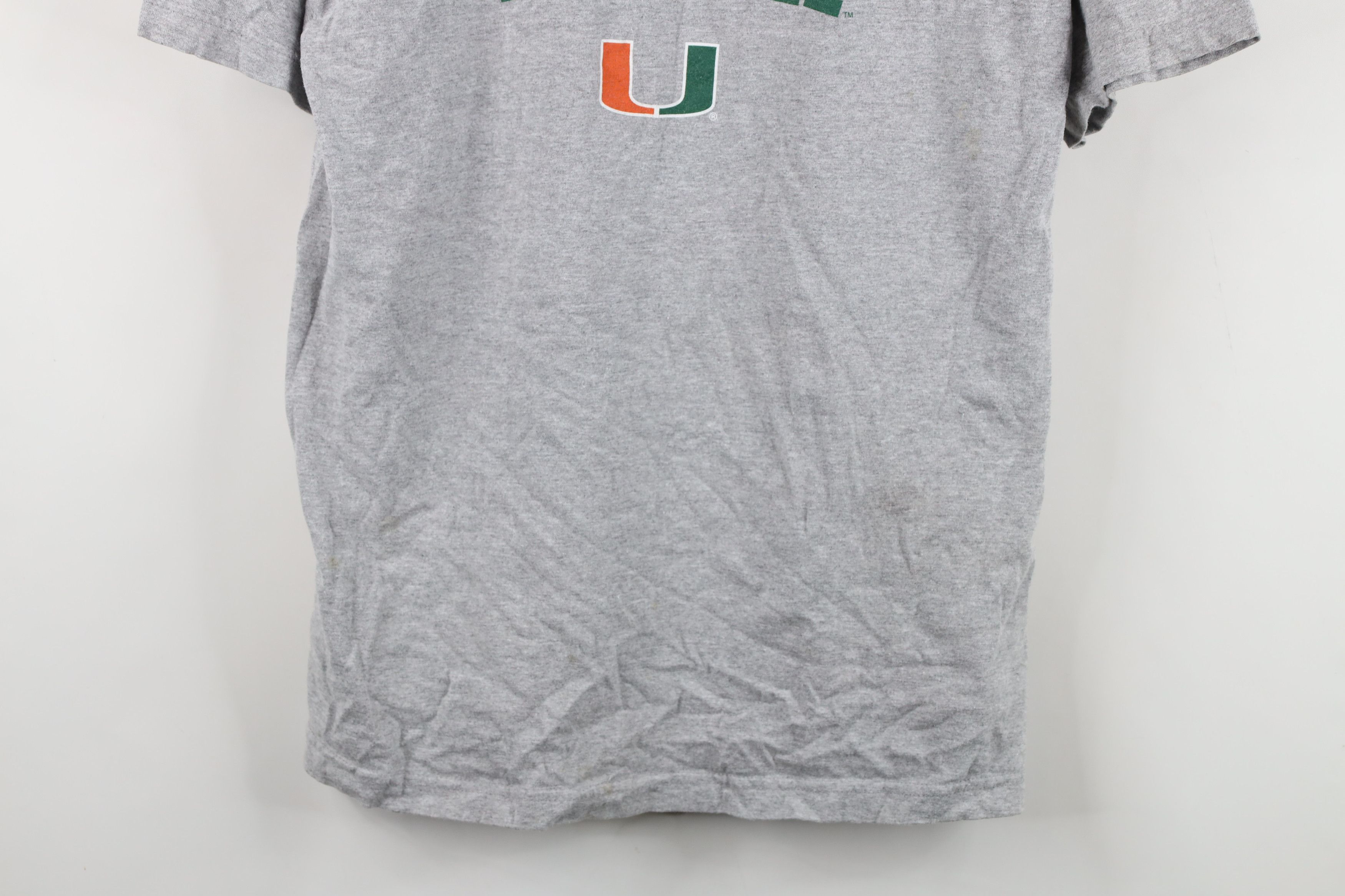 Vintage Vintage University of Miami Hurricanes T-Shirt Heather Gray Size US L / EU 52-54 / 3 - 3 Thumbnail