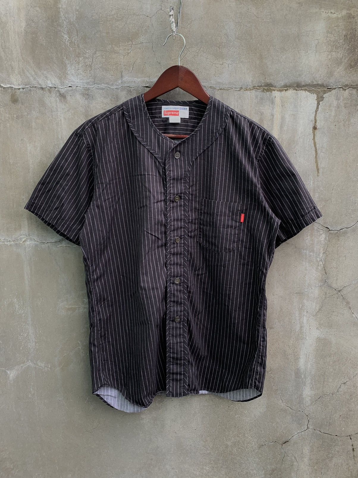 Comme des Garcons SHIRT × Supreme SS14 Pin Stripe Baseball Jersey Size US M / EU 48-50 / 2 - 3 Thumbnail