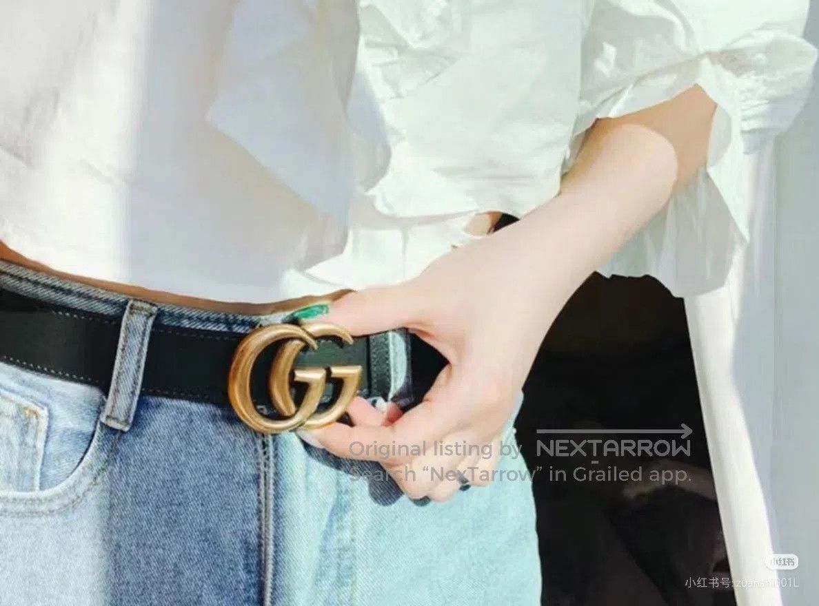 Gucci Gucci Unisex Vintage Double G Buckle Belt. Size ONE SIZE - 6 Thumbnail