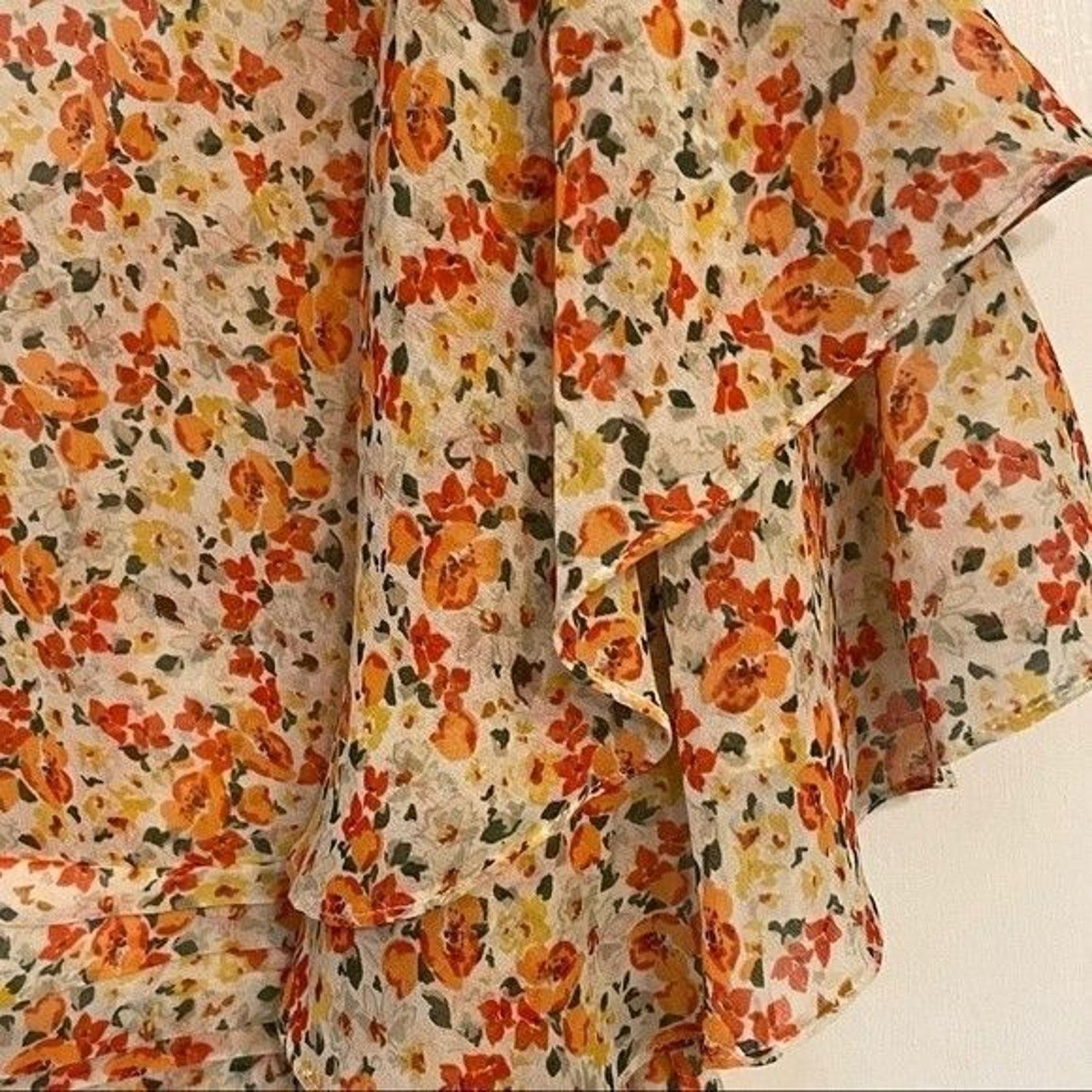 Zara Zara Shirt Women's Small Ditsy Floral Blouse Cottagecore Size S / US 4 / IT 40 - 10 Thumbnail