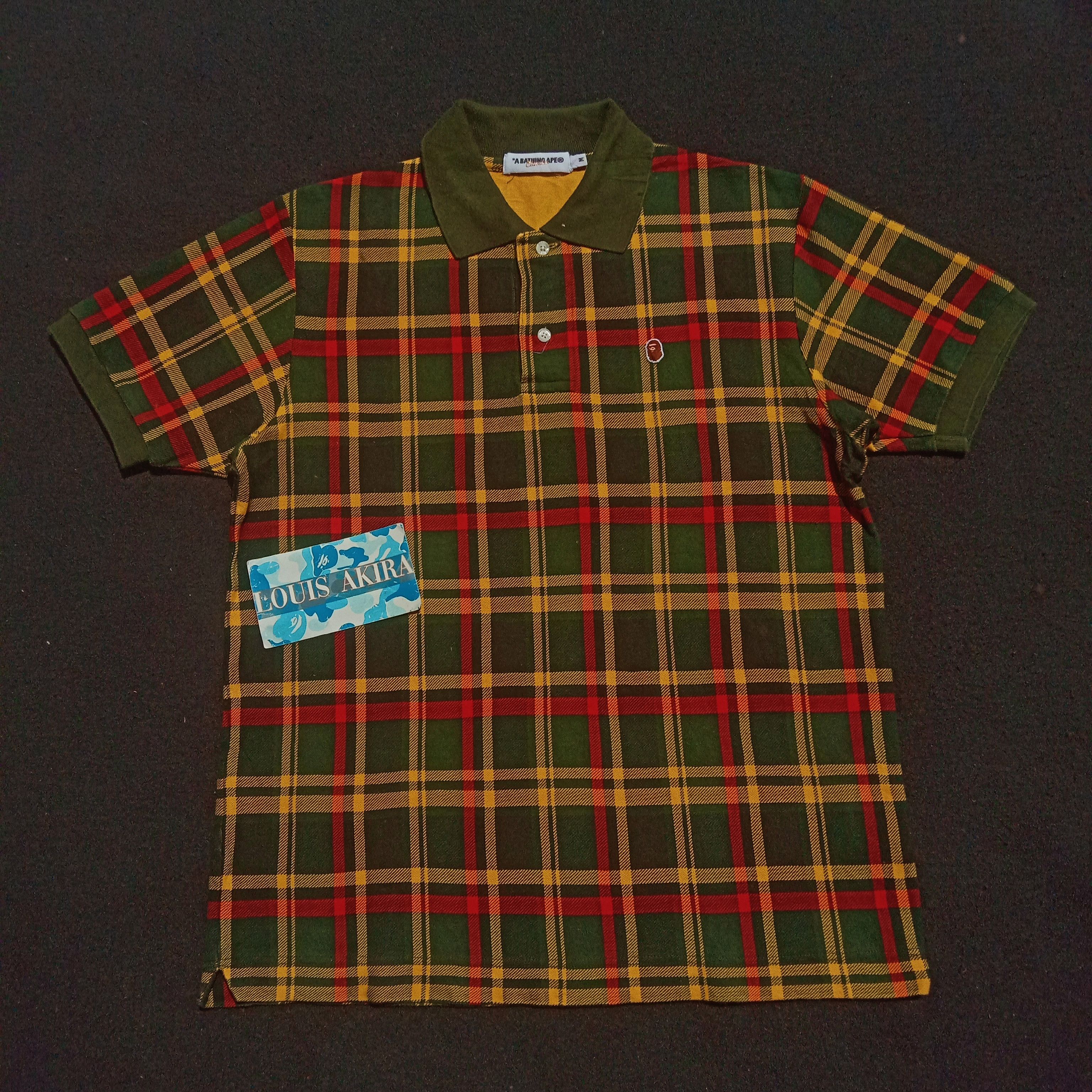Bape 2008 Bape x Isetan Limited Check Polo Size US M / EU 48-50 / 2 - 1 Thumbnail
