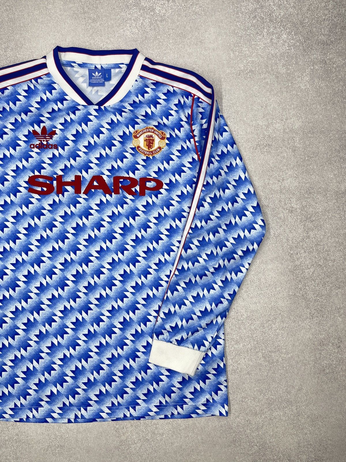 Adidas Adidas Manchester United Sharp Soccer Jersey Longsleeve Size US L / EU 52-54 / 3 - 3 Thumbnail
