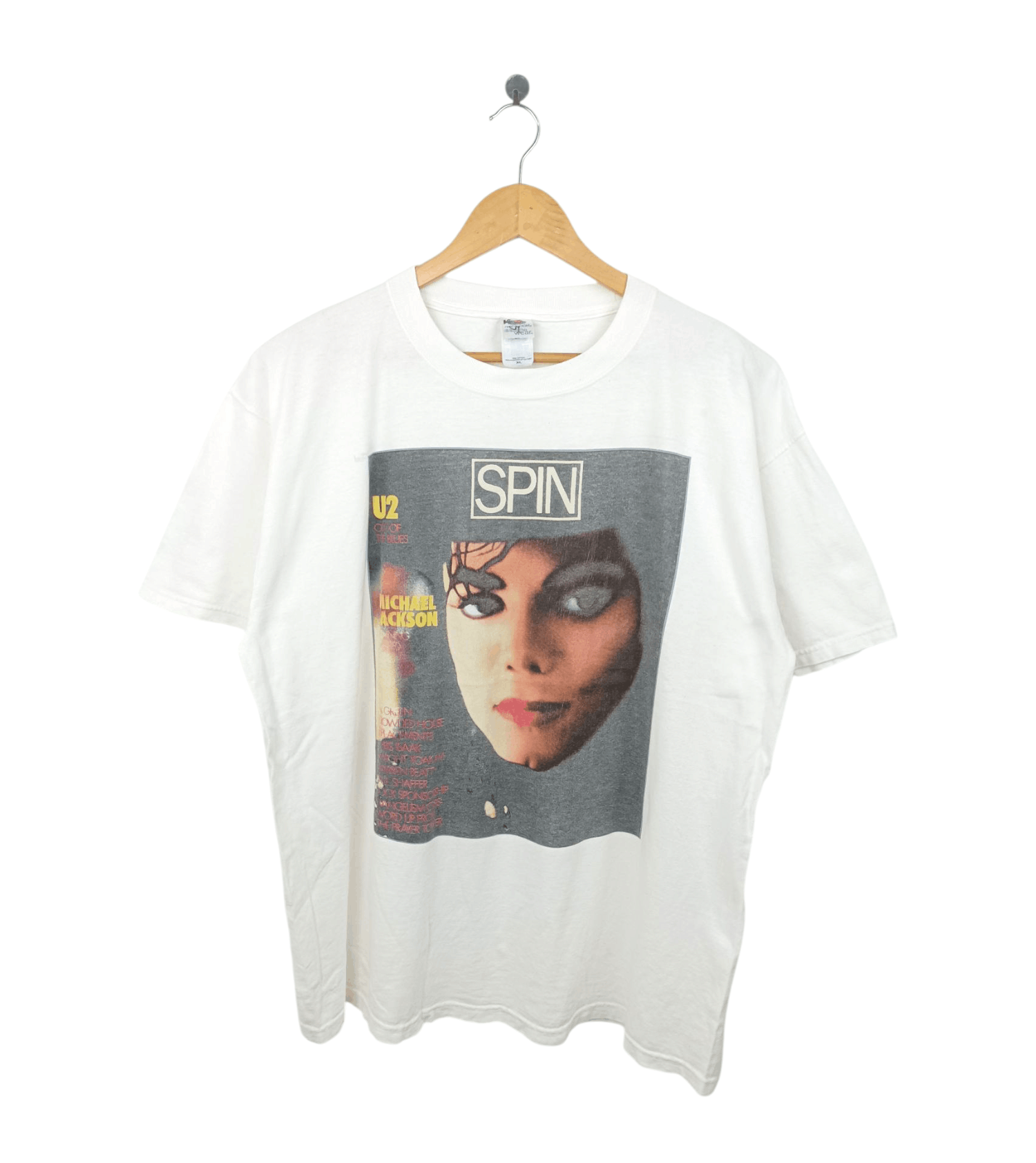 Rap Tees VINTAGE Y2K SPIN MAGAZINE MICHAEL JACKSON FADED TEE POP Size US XL / EU 56 / 4 - 1 Thumbnail
