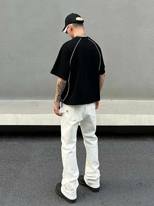 VIBE White Stacked Flare Denim Jeans Size US 30 / EU 46 - 6 Thumbnail