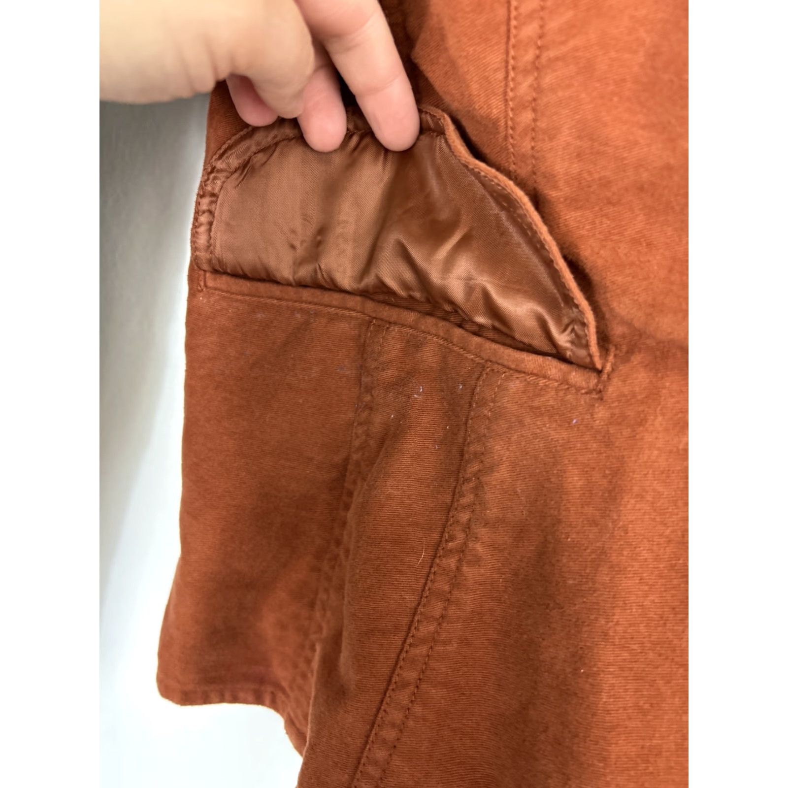 J. Jill J. Jill Womens Coat Orange 18 Rust Button Up Cotton Polyester Coat Womens 18 Orange Jacket Size XXL / US 16-18 / IT 52-54 - 7 Thumbnail