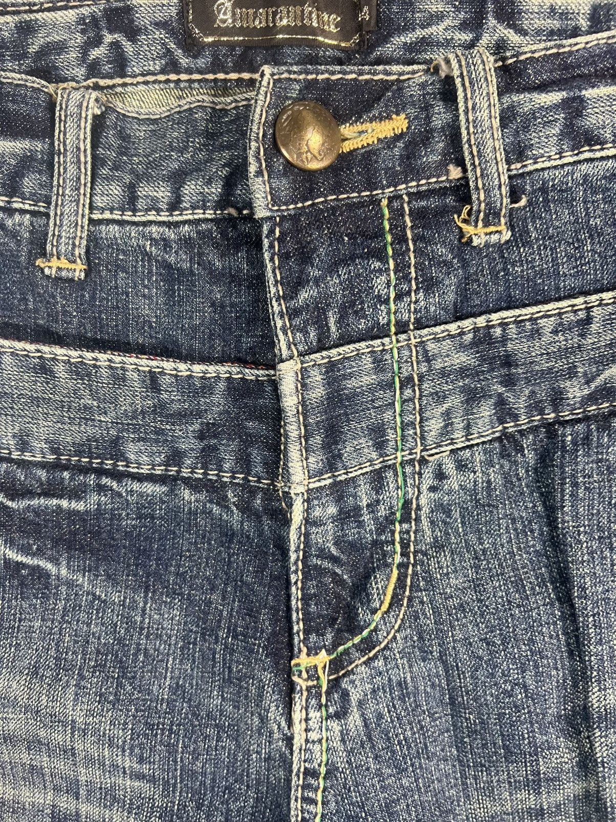 Tornado Mart Double Waist Whiskered Lightning Fade Amarantine Jeans Size US 34 / EU 50 - 4 Thumbnail