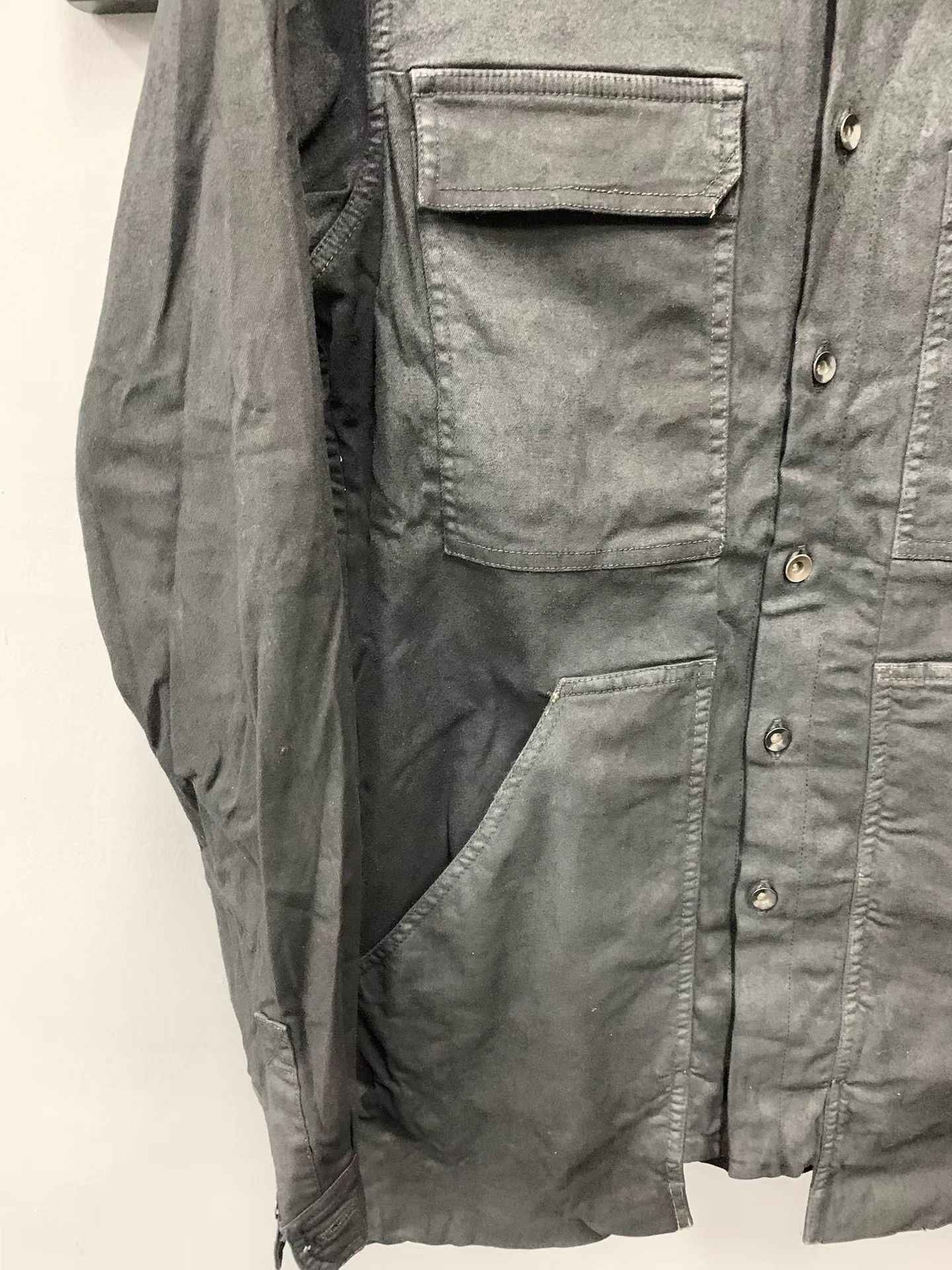 Rick Owens Rick Owens Waxed Jacket K34 Size US S / EU 44-46 / 1 - 4 Thumbnail