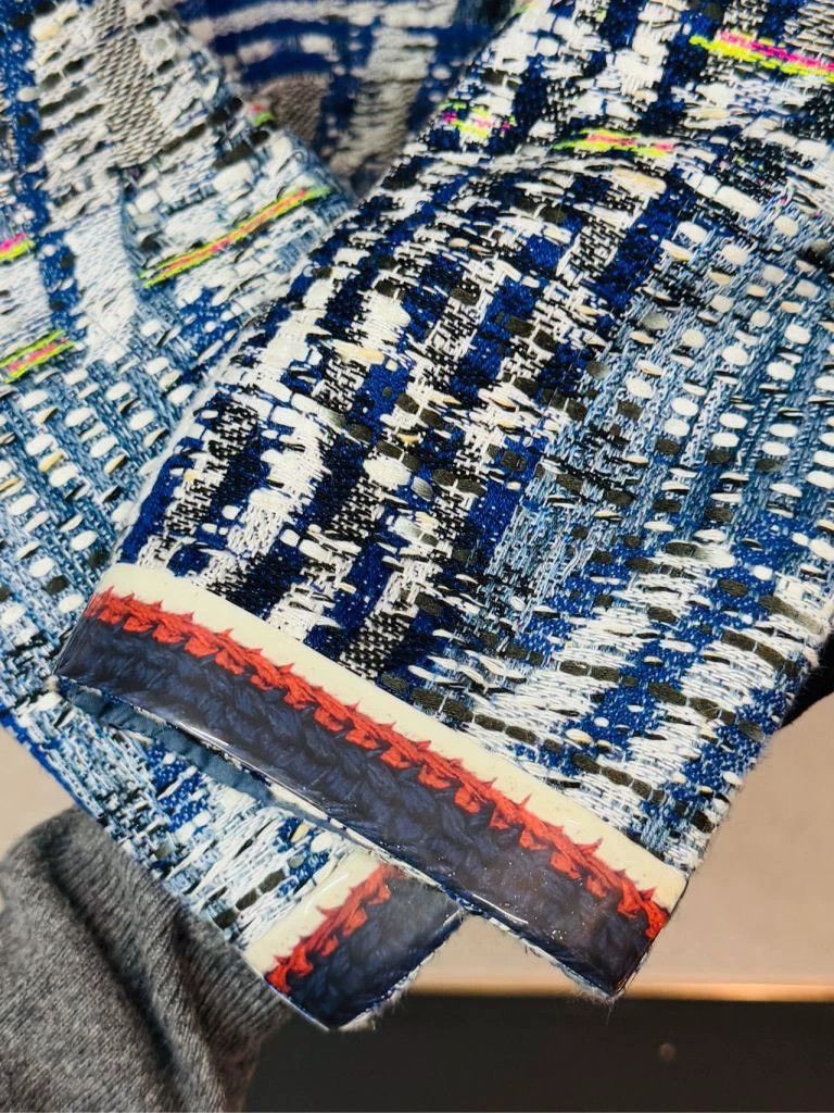 Chanel Chanel 16s Airport Series Blue Tweed Woven Jacket 2504-Next Size M / US 6-8 / IT 42-44 - 4 Thumbnail