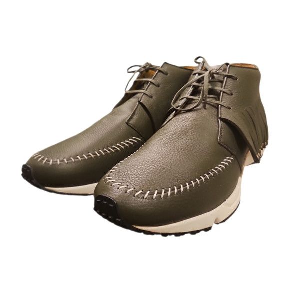 Buscemi Green Leather Fringe High Top Sneakers Size US 12 / EU 45 - 2 Thumbnail