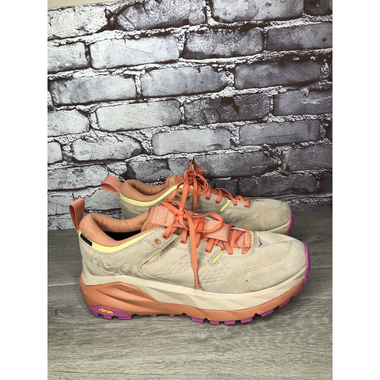 Hoka Kaha Low GTX Mental Health Hiking Sand Sun Baked Orange