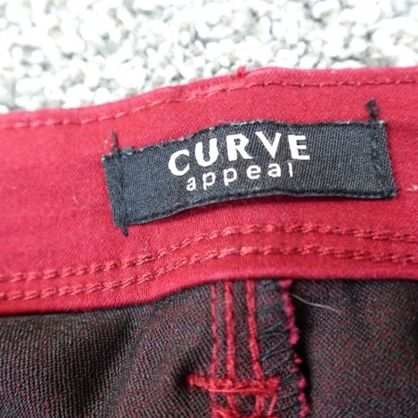 Vintage Curve Appeal Pants Womens 12 Red Minimalist Jegging Jeans Stretch High Rise Flex Skinny Pockets Curv eAppeal Pants Size 34" / US 12 / IT 48 - 6 Thumbnail