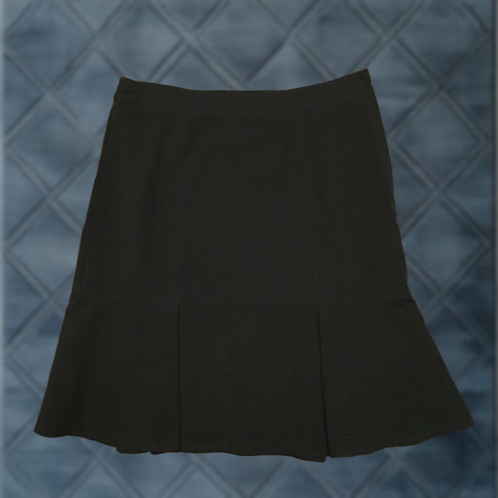 Vintage Wrapper Skirt Women Knee Length Black 7 Unlined USA Polyester Rayon Spandex Pencil Straight N/A Size 28" / US 6 / IT 42 - 1 Thumbnail