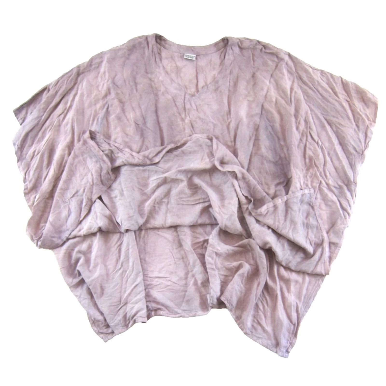 Pinko Dharma Trading Co. Blouse Tunic Mauve Pink 100% Rayon Oversized Boxy Plus OS Size ONE SIZE - 5 Thumbnail