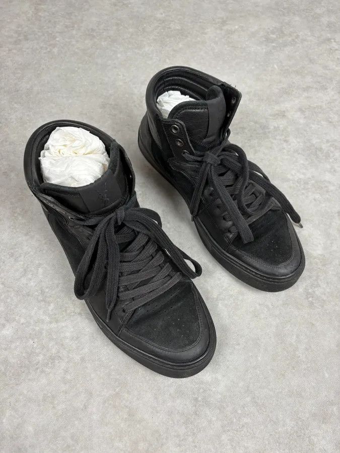 Yves Saint Laurent FW2002 Yves Saint Laurent Black Suede Leather High Sneakers Size US 7 / EU 40 - 4 Thumbnail