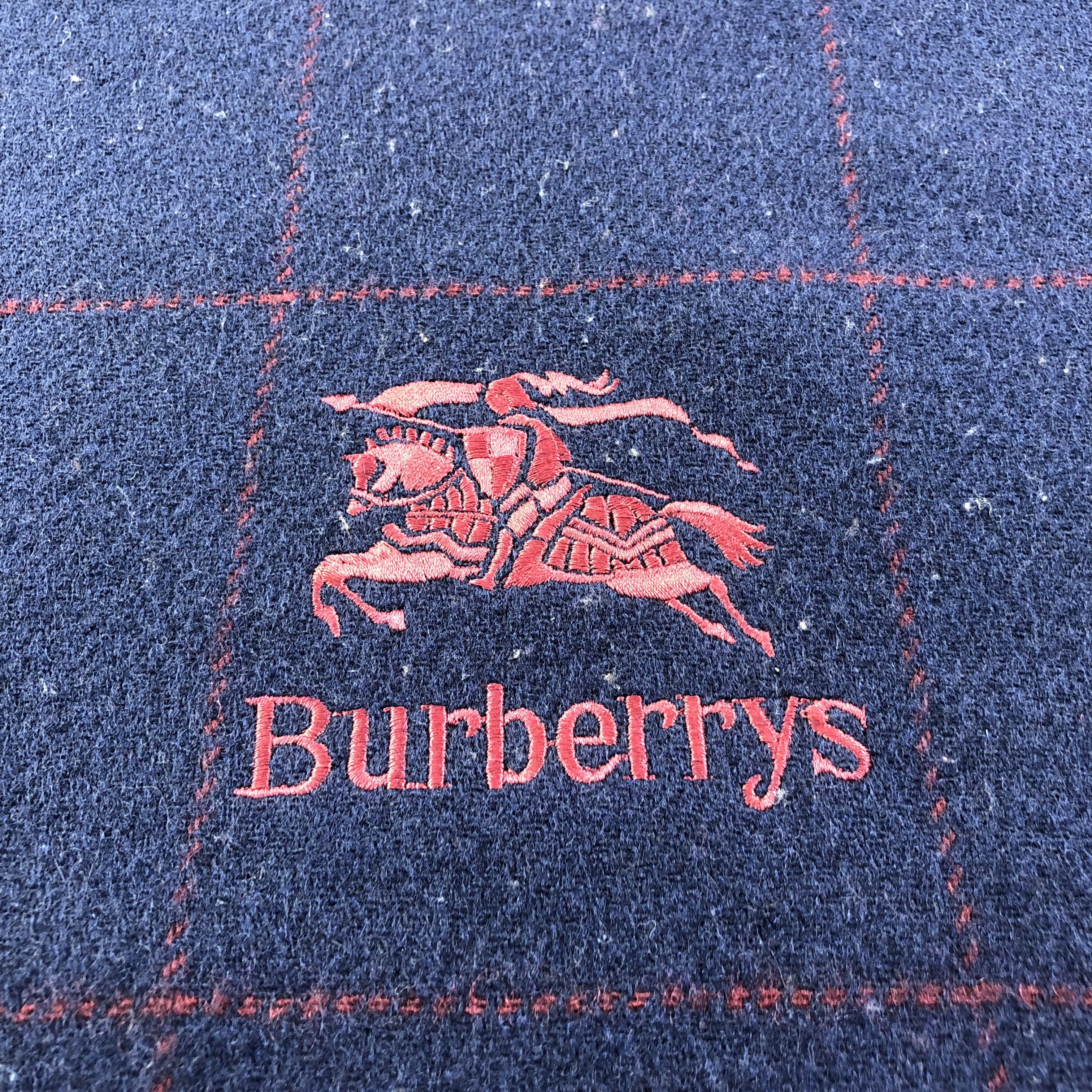 Burberry Burberrys Oversized Wool Wrap Rug Scarf Muffler V1172 Size ONE SIZE - 3 Thumbnail